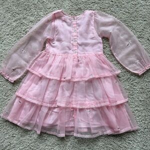 Pink Chicken candy cane tulle dress